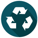 Illustration of recycling symbol with three arrows forming a triangle