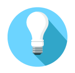 Illustration of a white compact fluorescent light bulb