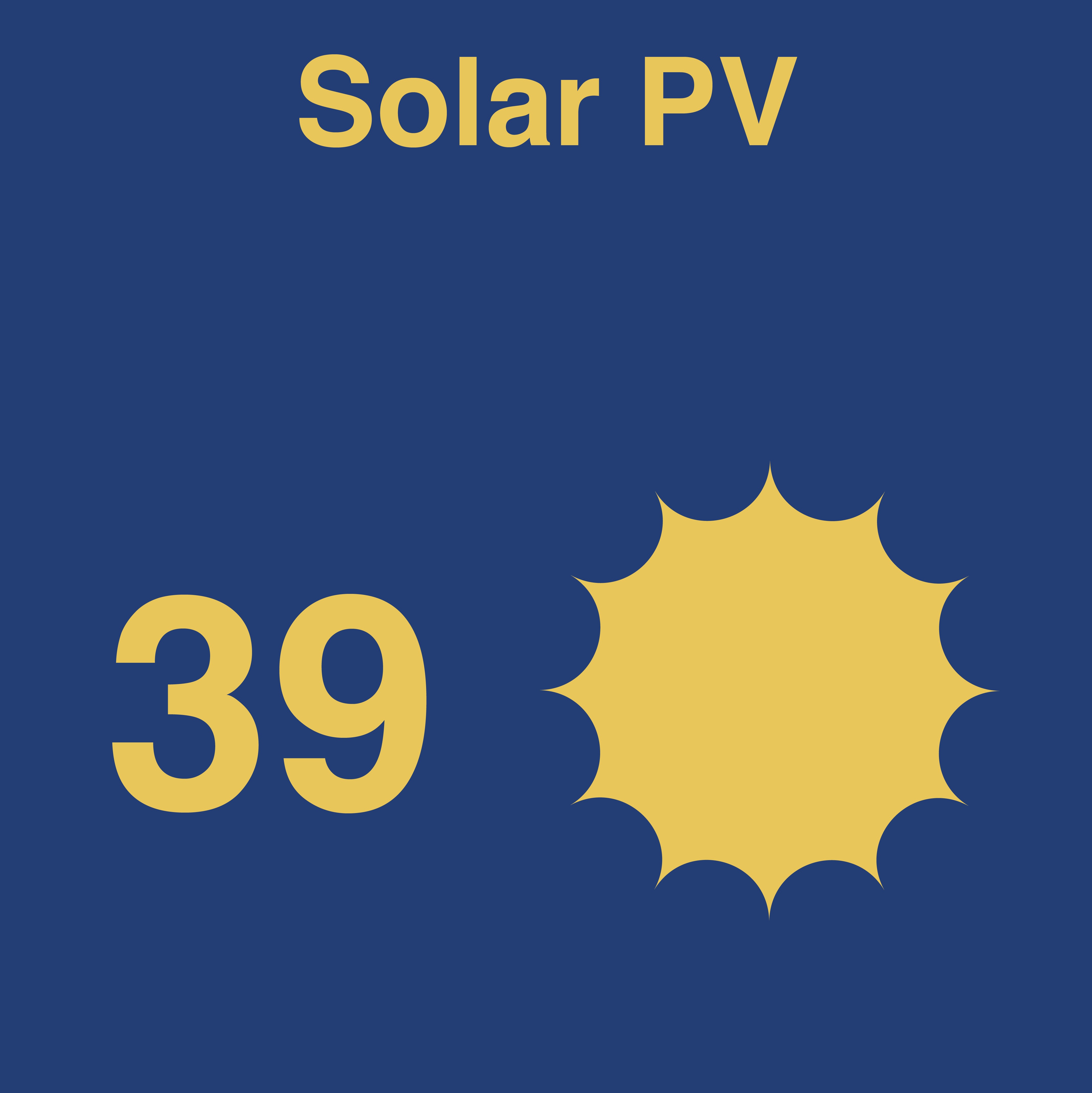 Solar PV - 39 projects
