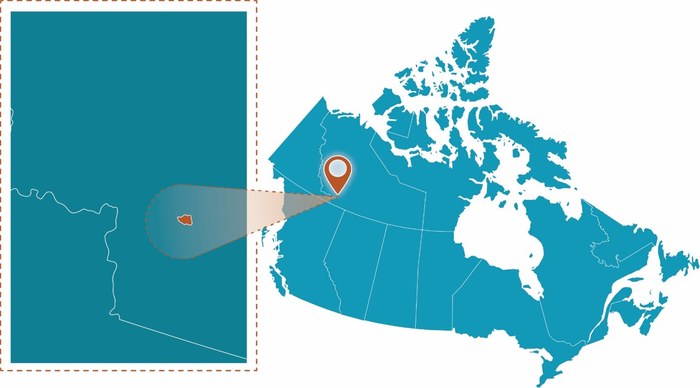 Map of Canada highlighting a study area in central British Columbia with a location inset.