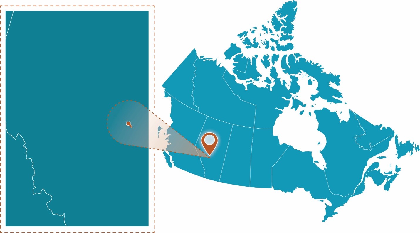 Map of Canada highlighting a study area in northern British Columbia with a location inset.