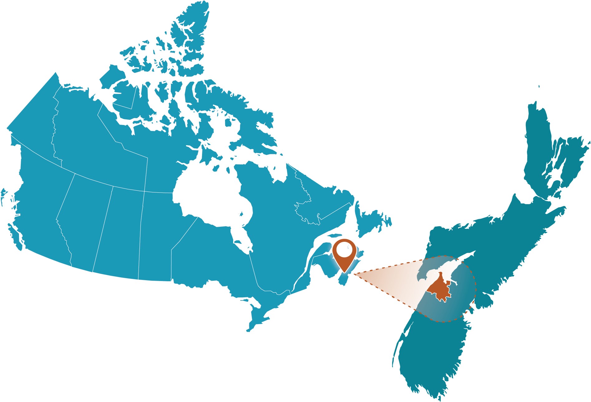 Map of Canada highlighting Nova Scotia, with an inset showing the study area location.