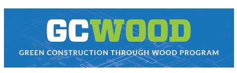 Photo of the Green Construction through Wood program logo