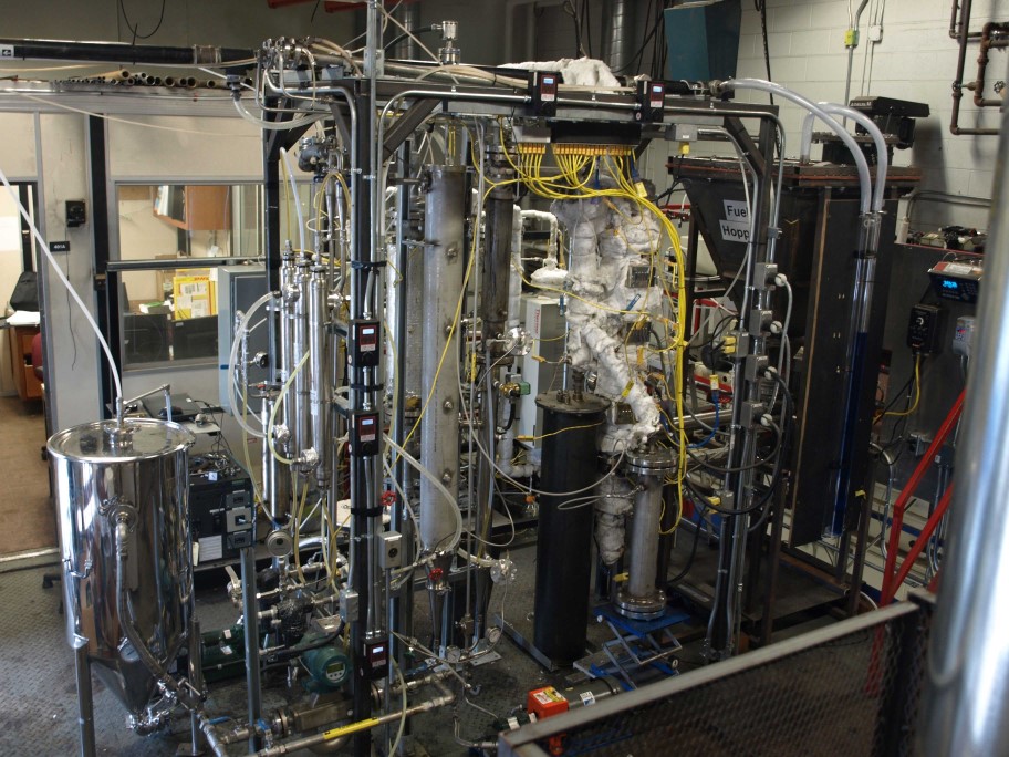 Figure 1: CanmetENERGY Ottawa’s fluidized bed fast pyrolysis pilot plant