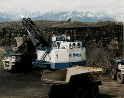 Metallurgical coal mine in Fording River Mine, British Columbia, Canada