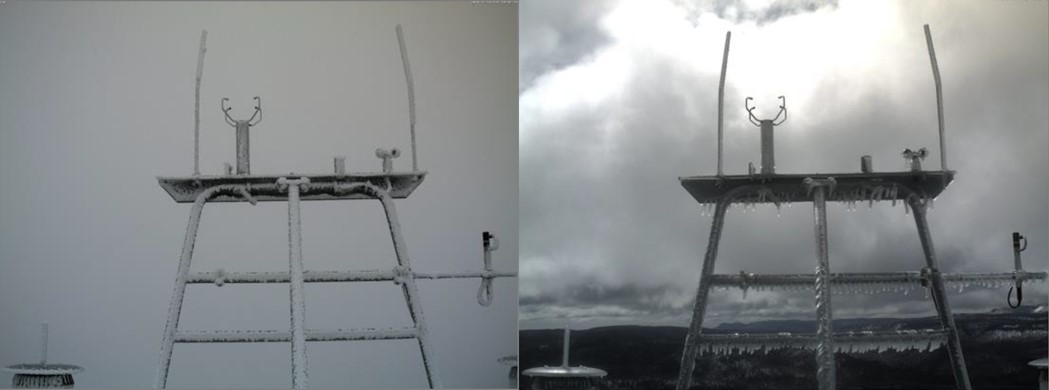 Icing observations at CORUS Experimental Northern Wind Energy Site