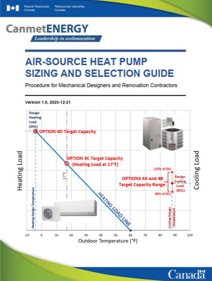 cover of ASHP Sizing and Selection Guide and Key Specifications Summary