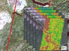 Aerial LiDAR data are used to generate predictions of forest structure and wood fibre attributes across the landscape.