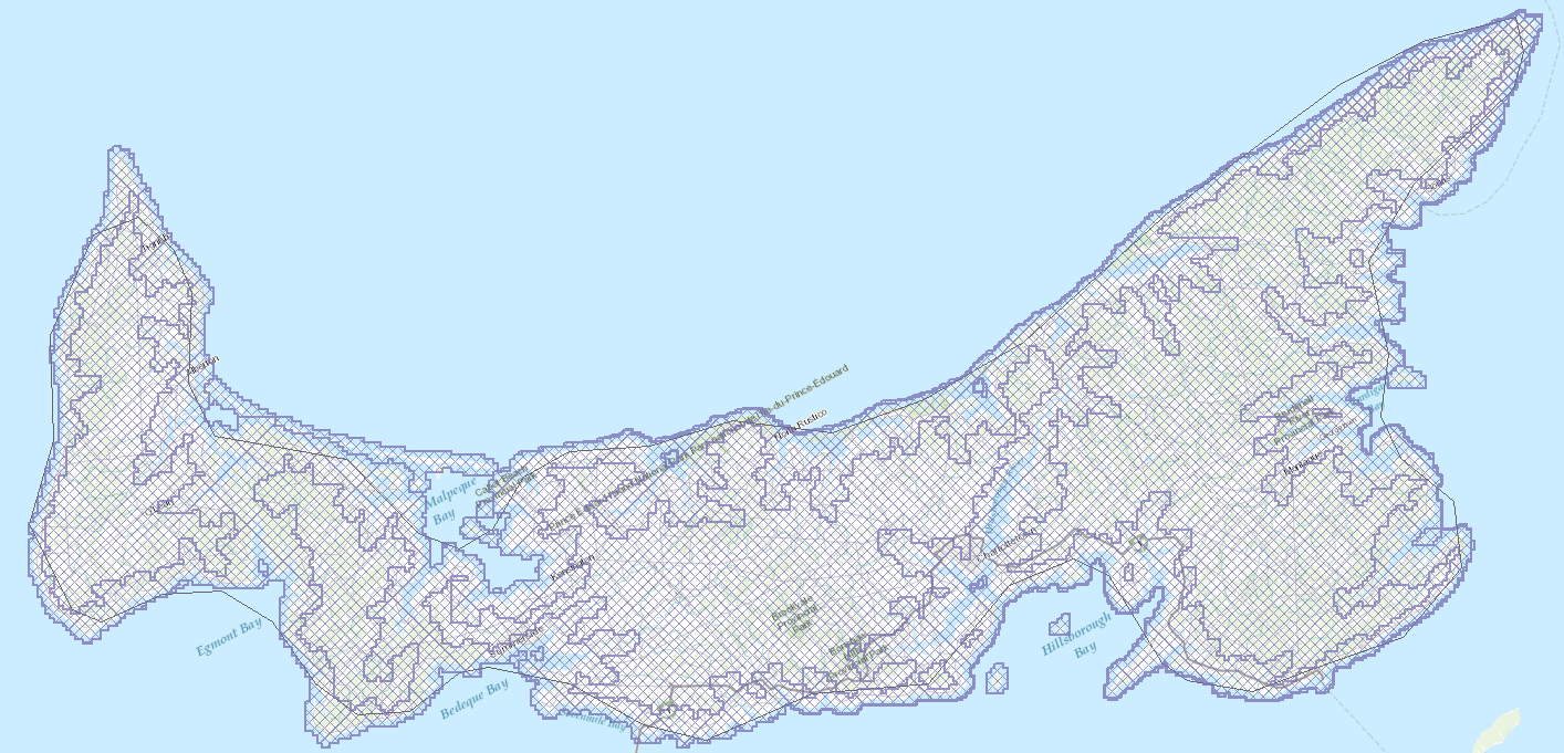 Flood map coverage for Prince Edward Island.