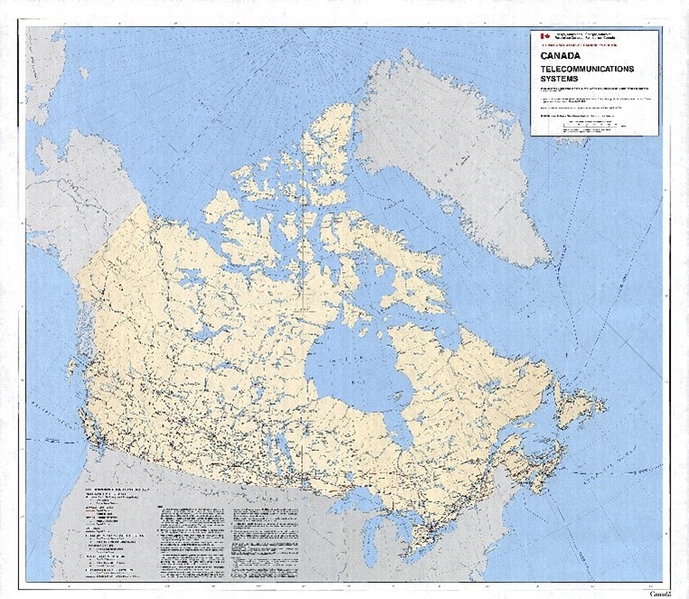 A map of Canada’s telecommunications sytems