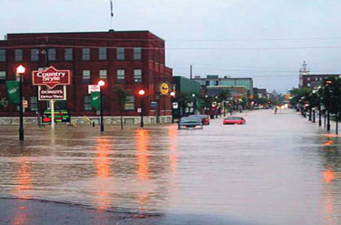 FIGURE 18: July 2004 flood, Peterborough, Ontario (courtesy of City of Peterborough Emergency Management Division).