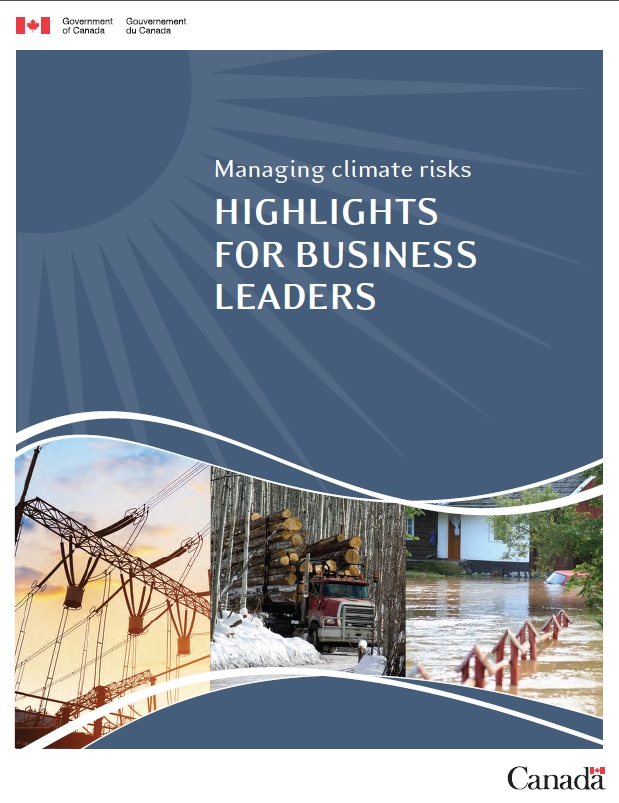 Cover of report,  Managing climate risks