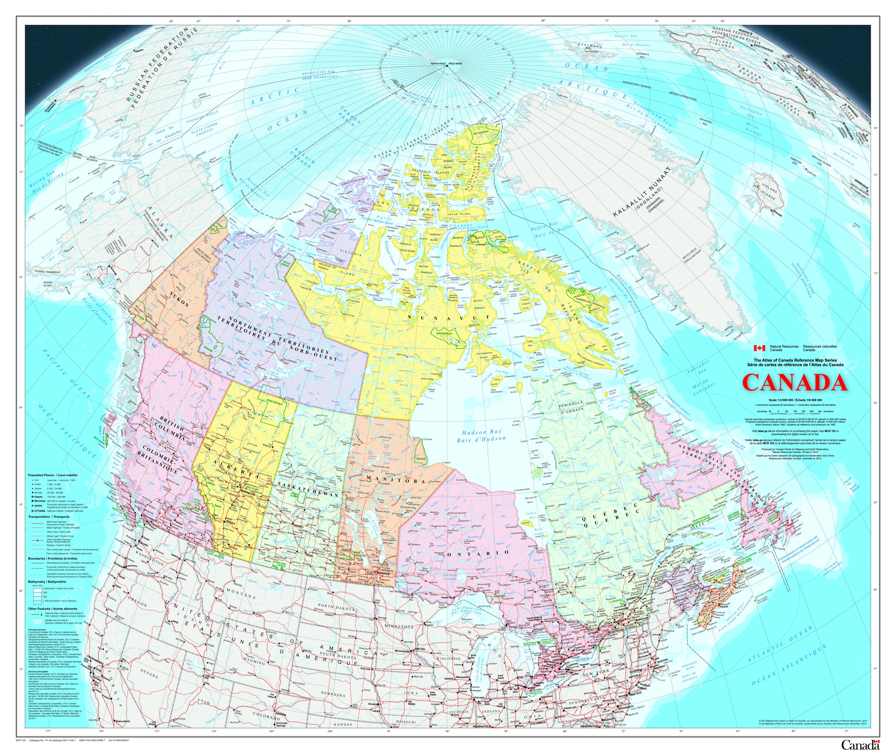 A map of Canada