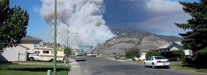 Photo of fire on the perimeter of Kamloops