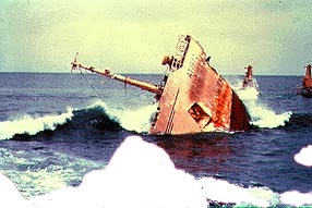 The sinking of a ship...