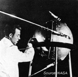 Scientist working with Sputnik