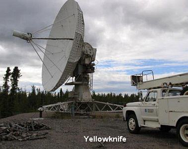 Portable VLBI antenna in Yellowknife