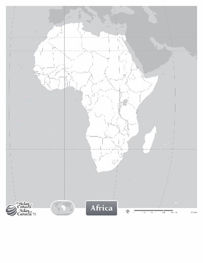 Map of Africa without Names