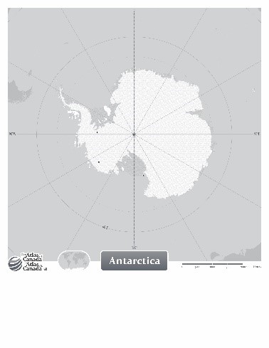 Map of Antarctica without Names