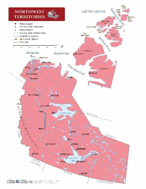 Map of Northwest Territories