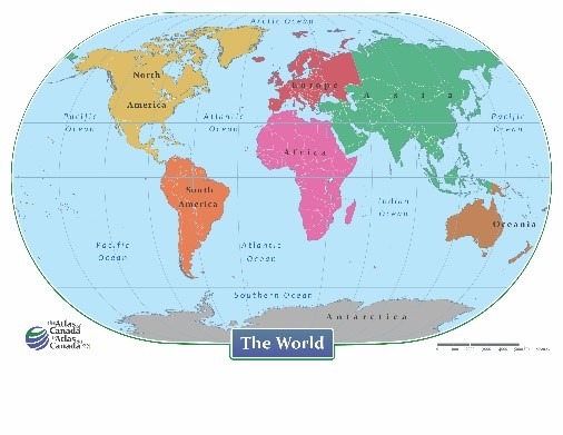 Map of The World – Continents