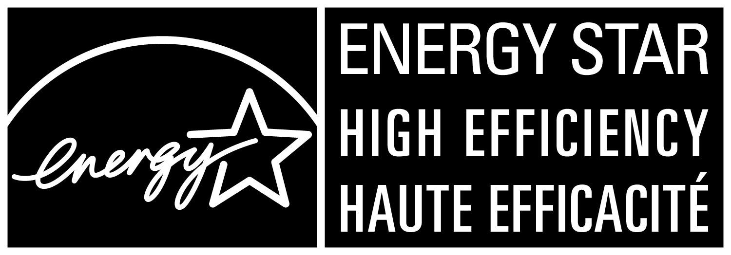 ENERGY STAR HIGH EFFICIENCY – HAUTE EFFICACITÉ, horizontal black symbol 