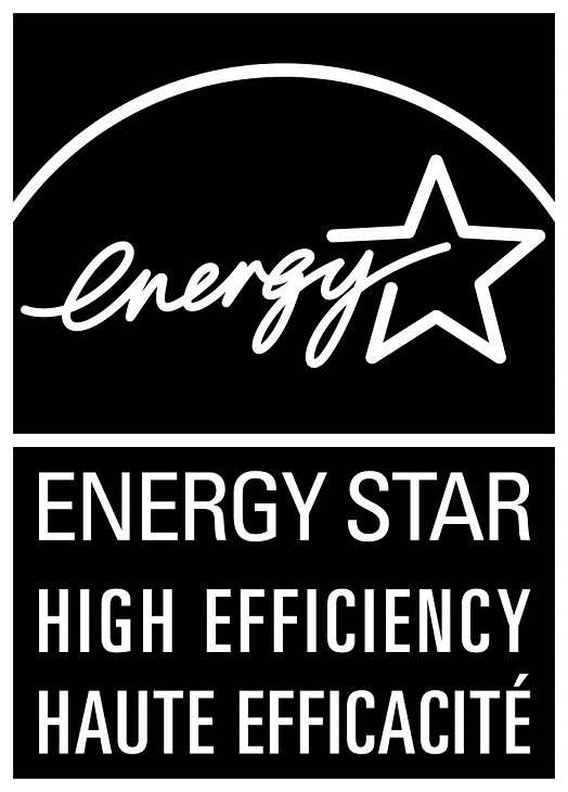 ENERGY STAR HIGH EFFICIENCY – HAUTE EFFICACITÉ, vertical black symbol