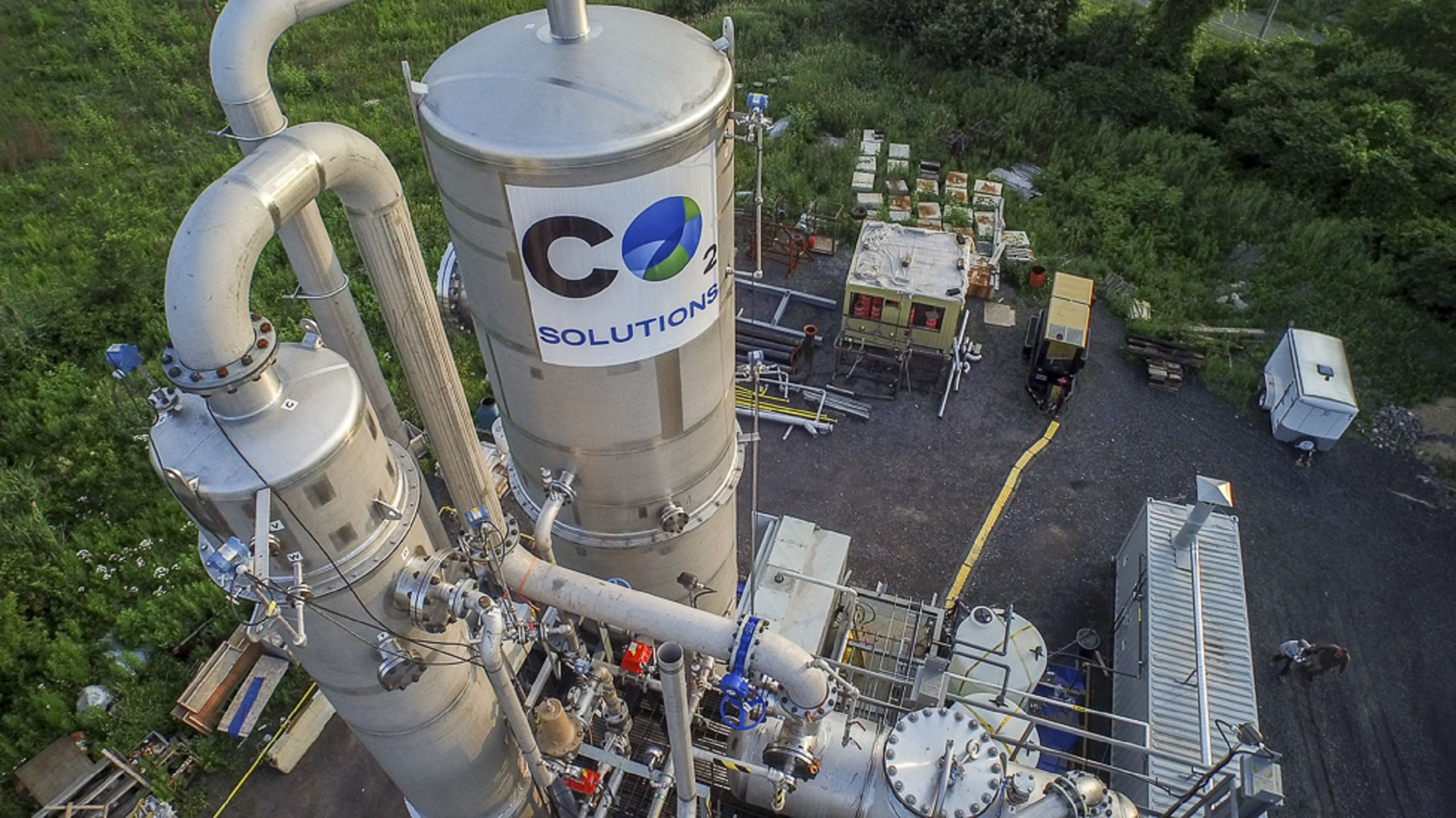 CO2 Solutions’ carbon capture unit in Salaberry-de-Valleyfield, Québec