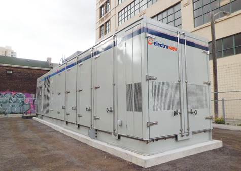 Electrovaya's Battery Energy Storage System (BESS) installed in downtown Toronto