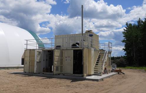 Photo depicting Building that houses the BioMax100 gasification system