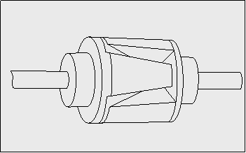 drawing of non excited synchronous motor rotor