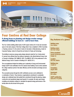 Image of the Four Centres at Red Deer College Case Study