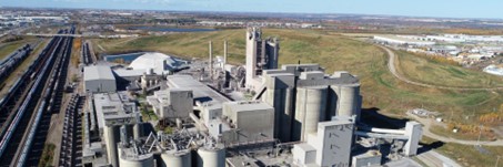 Heidelberg Materials’ cement plant facility in Edmonton, Alberta.