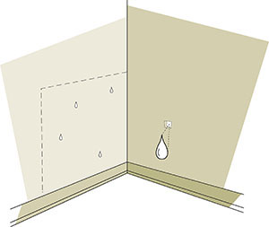 Figure 2-4 Moisture entry from holes in the building envelope