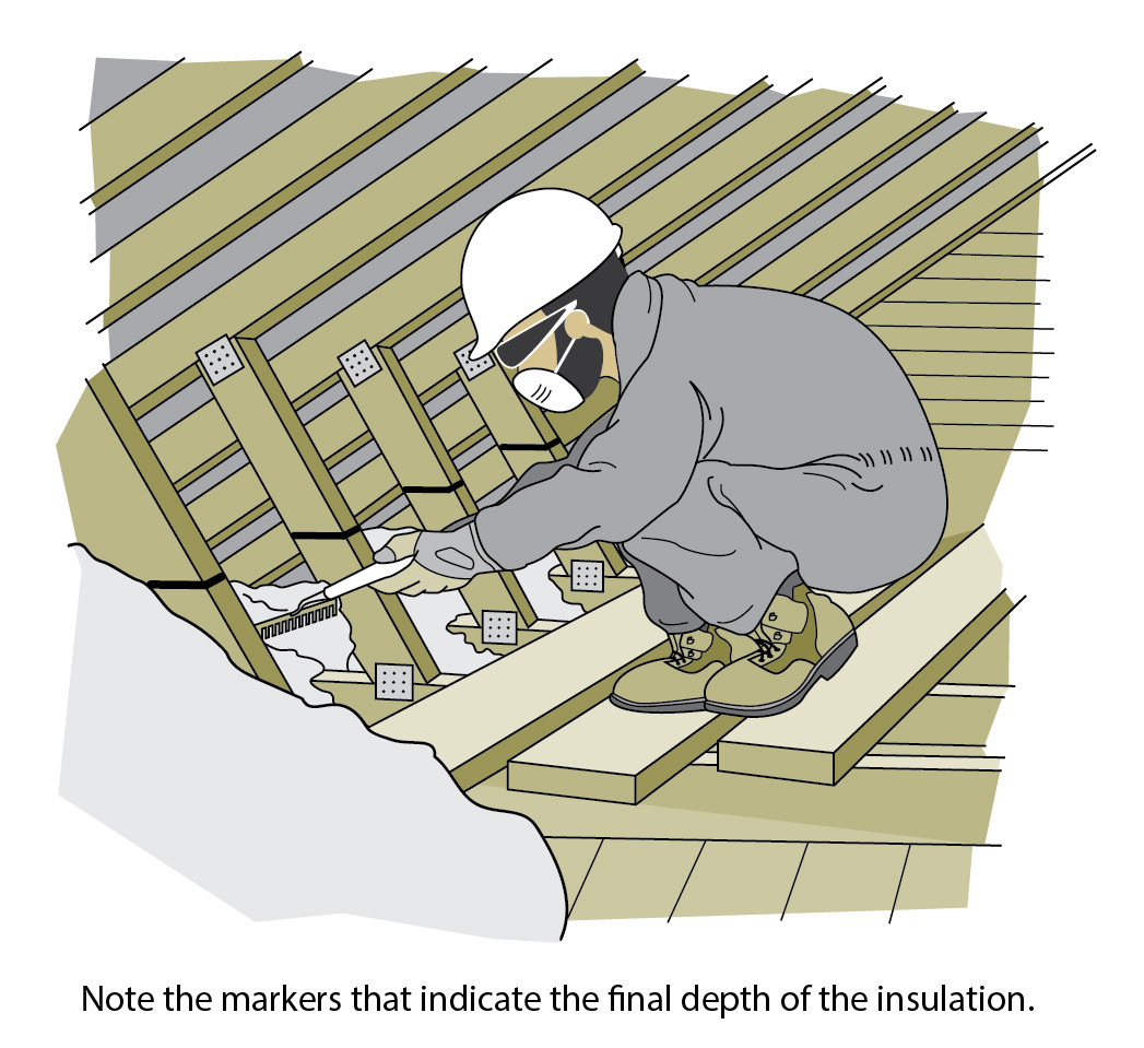 Installing loose-fill insulation
