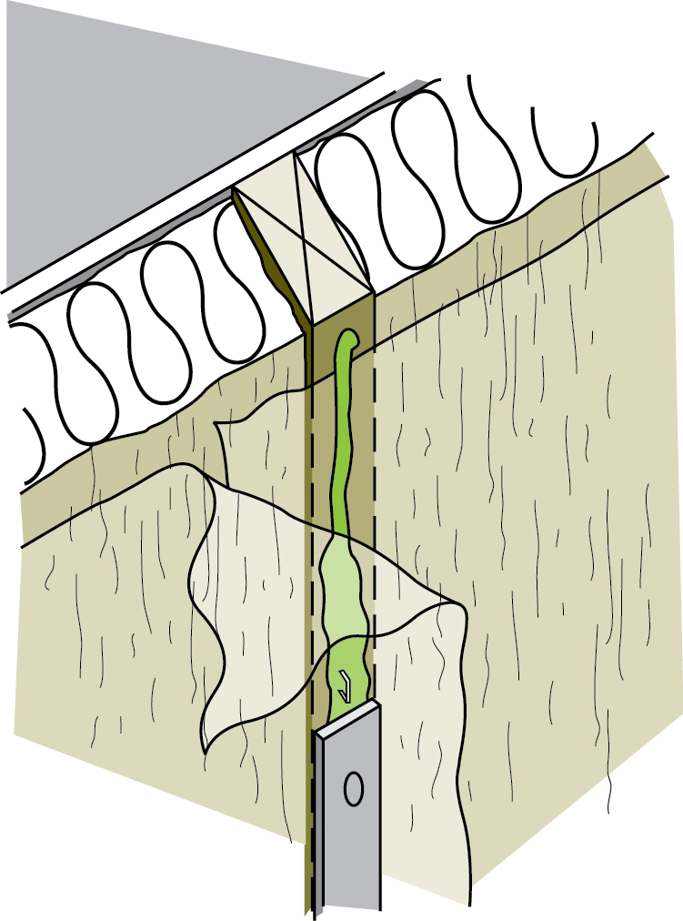 Figure 4-3 Sealing air and vapour barrier seams