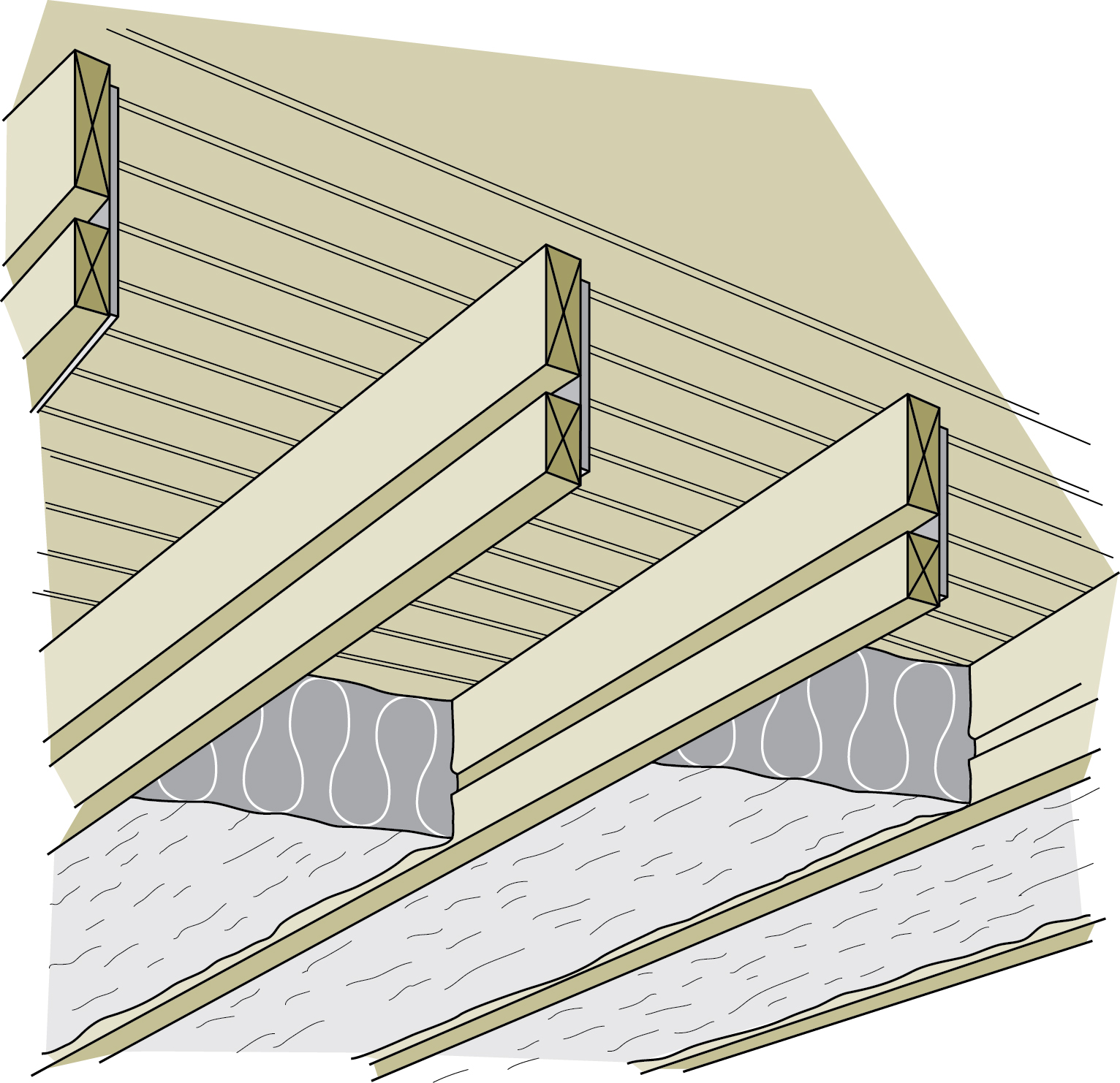 Extending the rafters provides space for insulation and ventilation