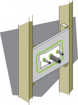 Figure 6-16 Sealed plumbing penetrations