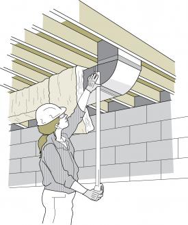 Figure 9-1 Taping an air duct