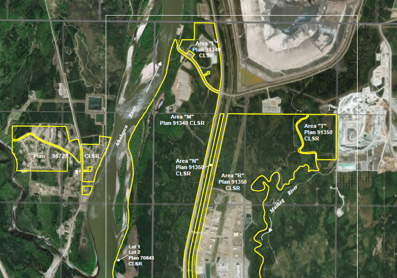 A map of Fort McKay First Nation