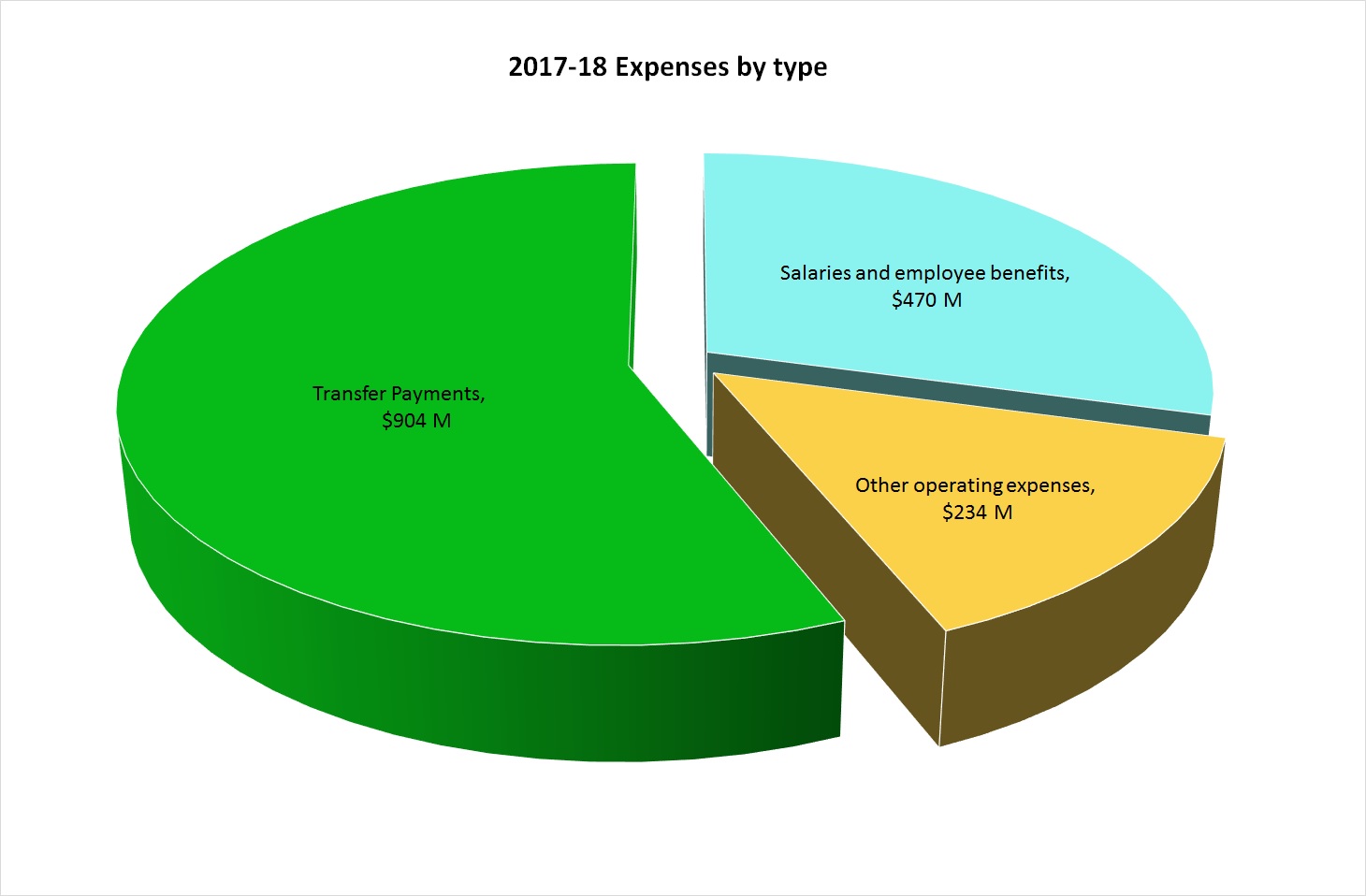 2017-18 Expenses by Type, described below.