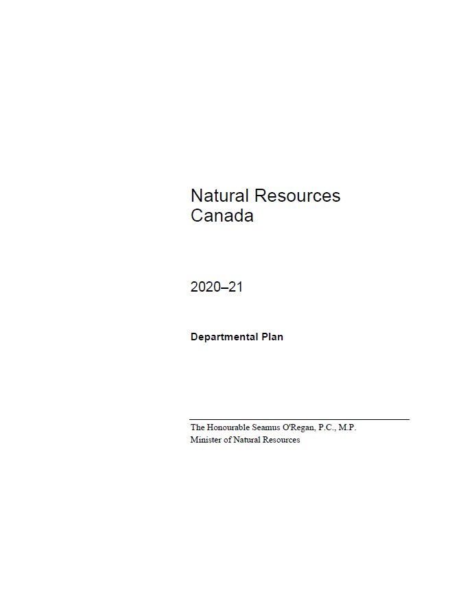 Natural Resources Canada 2020–21 Departmental Plan