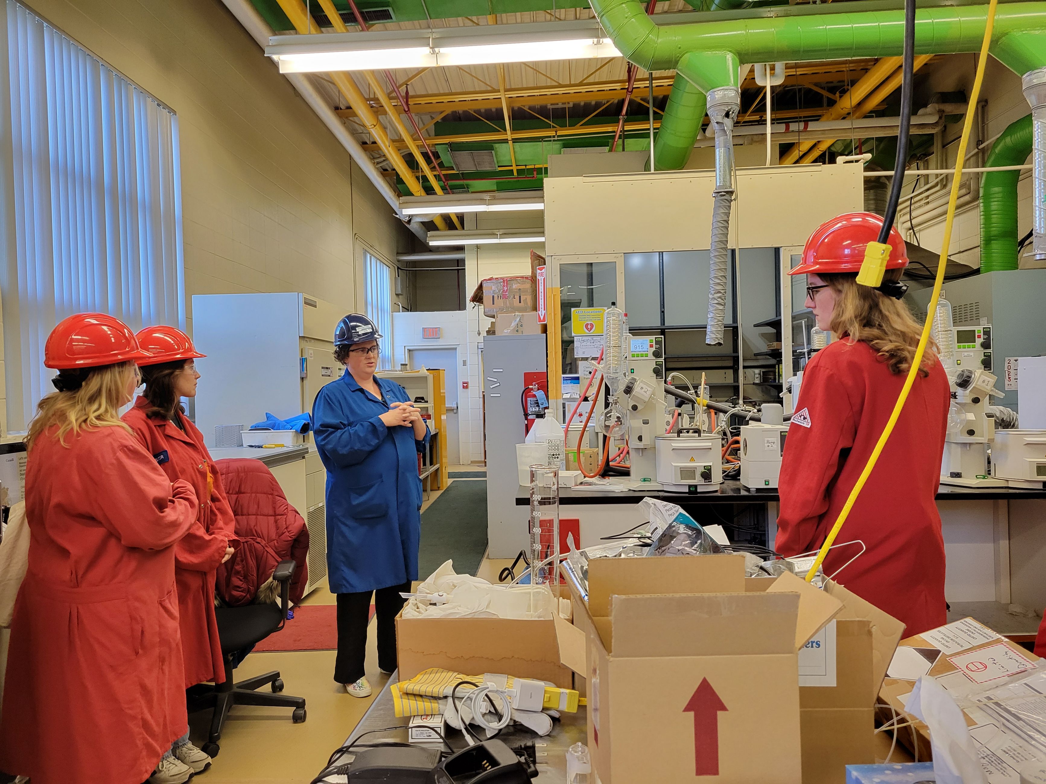 NRCan staff visiting the CANMET-Devon facility