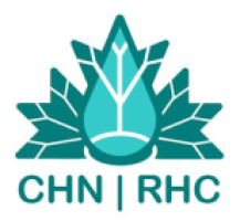 Icon of maple leaf and water droplet, intertwined by lines representing rivers. The acronym CHN sits below.