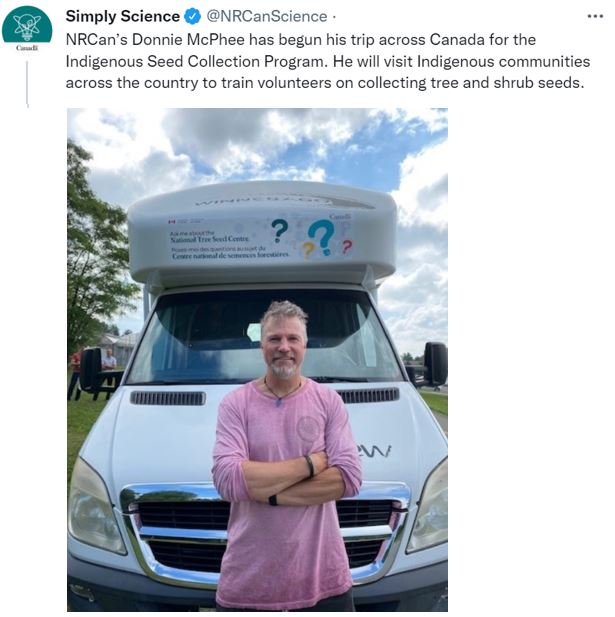Donnie McPhee standing in front of a branded van in a social media post.