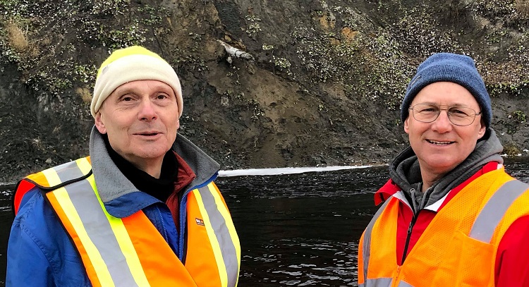 Geological Survey of Canada researchers Didier Perret and Greg Brooks