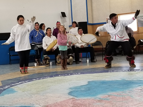 Photo of traditional Indigenous dance group.